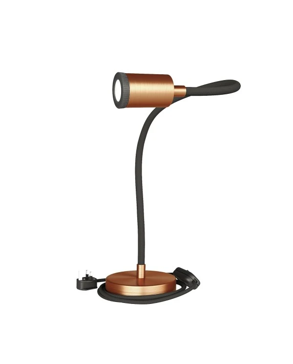 Table Flex GU1d0 flexible table lamp with mini LED spotlight