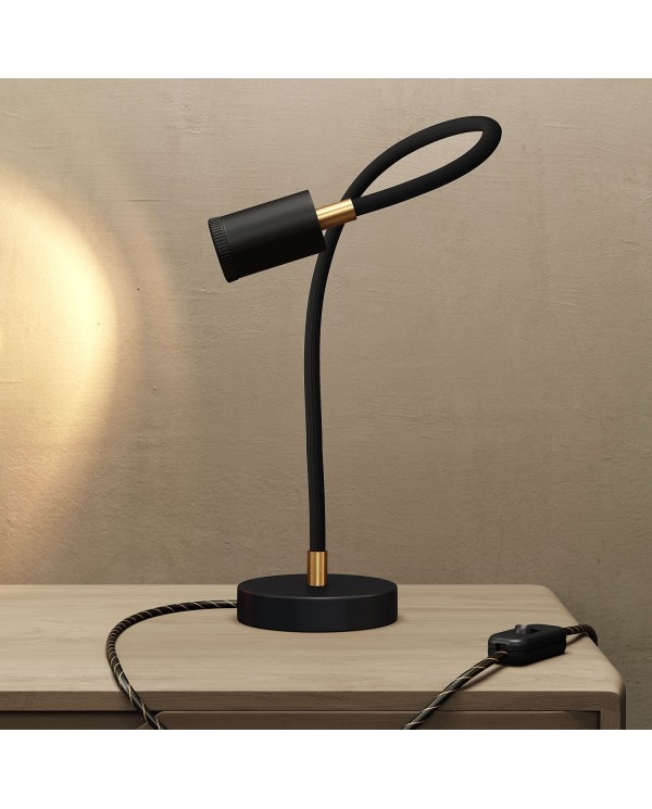 Table Flex GU1d0 flexible table lamp with mini LED spotlight