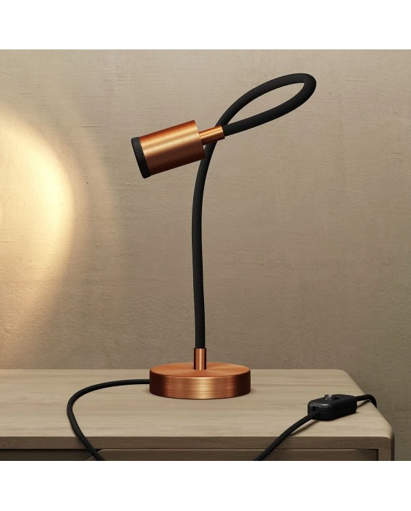 Table Flex GU1d0 flexible table lamp with mini LED spotlight