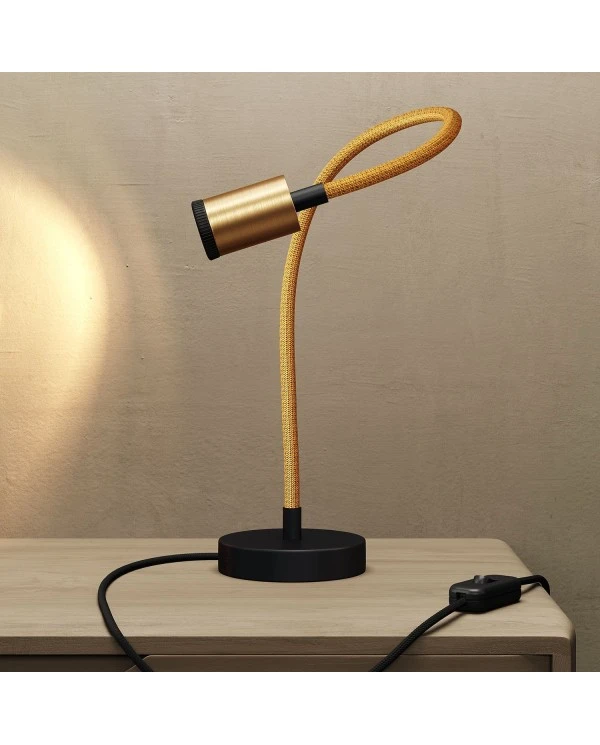 Table Flex GU1d0 flexible table lamp with mini LED spotlight