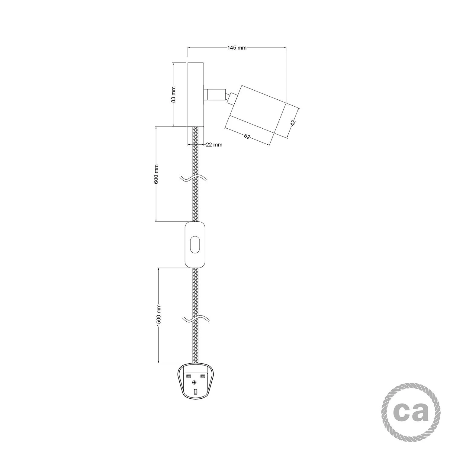 Spostaluce Lamp adjustable metal Joint