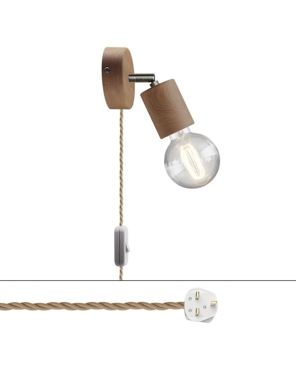 Spostaluce Lamp adjustable wooden Joint