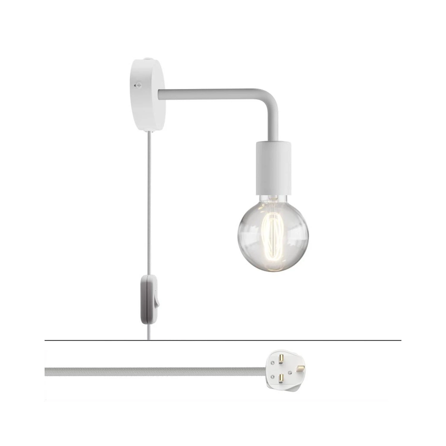 Spostaluce metal Lamp with curved extension