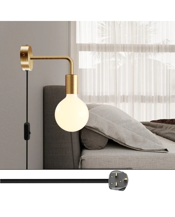 Spostaluce metal Lamp with curved extension