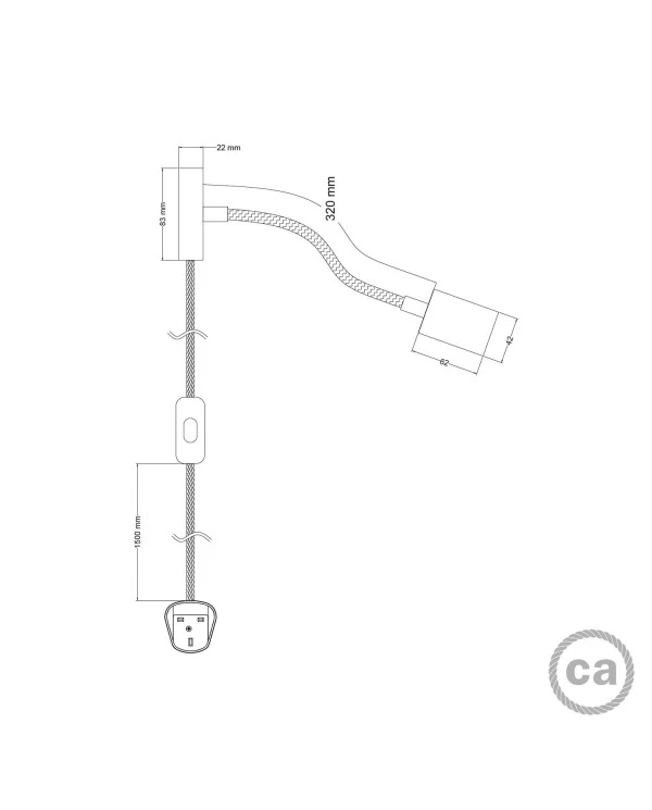 Spostaluce Lamp adjustable Flex 30 with GU1d0 spotlight