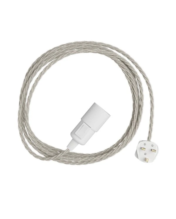 Snake Twisted - Plug-in lamp with twisted textile cable