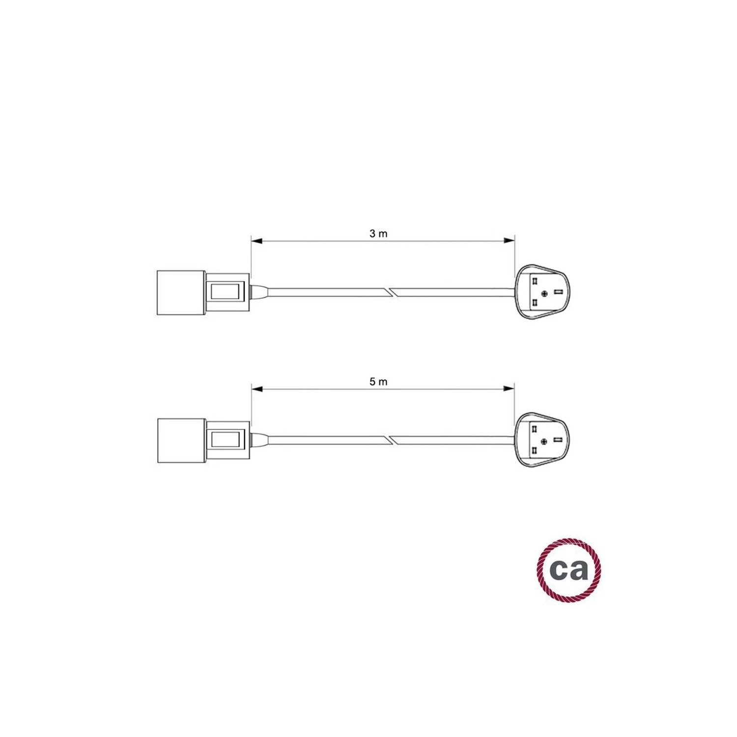 Snake Twisted - Plug-in lamp with twisted textile cable