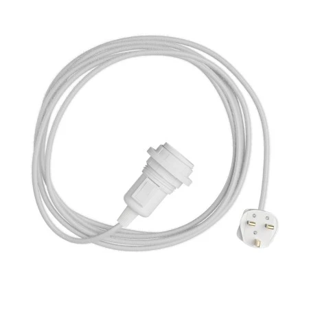 Snake for lampshade - Plug-in lamp with coloured textile cable - RC01