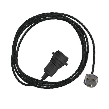 Snake Twisted for lampshade - Plug-in lamp with twisted textile cable - TC04