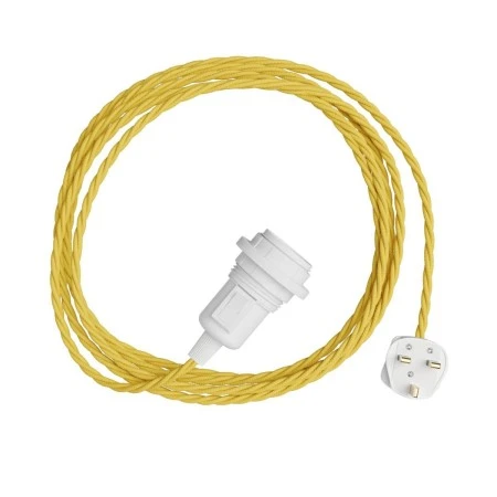 Snake Twisted for lampshade - Plug-in lamp with twisted textile cable - TM10