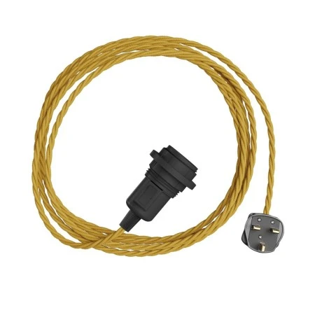 Snake Twisted for lampshade - Plug-in lamp with twisted textile cable - TM25
