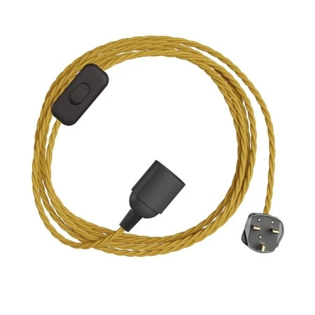 SnakeBis Twisted - Wiring with lamp holder and twisted textile cable - TM25