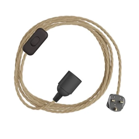 SnakeBis Twisted - Wiring with lamp holder and twisted textile cable - TN06