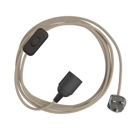 SnakeBis Zig-Zag - Wiring with lamp holder and textile cable Zig-Zag effect - RD73