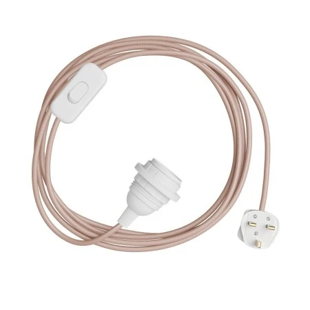 SnakeBis for lampshade - Wiring with lamp holder and coloured textile cable - RM16