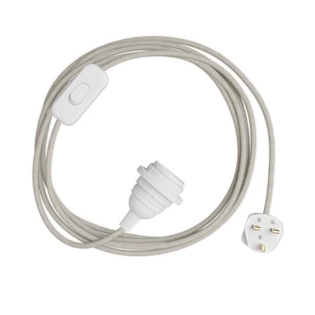 SnakeBis for lampshade - Wiring with lamp holder and coloured textile cable - RN01