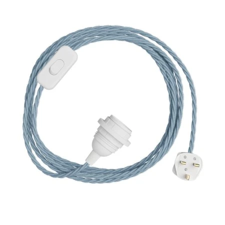 SnakeBis Twisted for lampshade - Wiring with lamp holder and twisted textile cable - TC53
