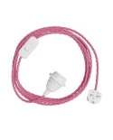 SnakeBis Twisted for lampshade - Wiring with lamp holder and twisted textile cable