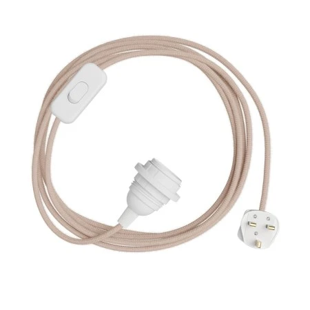 SnakeBis Zig-Zag for lampshade - Wiring with lamp holder and textile cable Zig-Zag effect - RD71