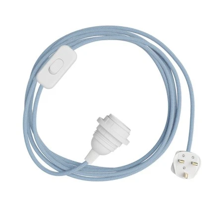 SnakeBis Zig-Zag for lampshade - Wiring with lamp holder and textile cable Zig-Zag effect - RD75