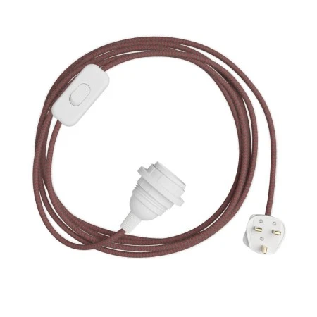 SnakeBis Zig-Zag for lampshade - Wiring with lamp holder and textile cable Zig-Zag effect - RZ28