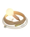 SnakeBis Chord - Plug-in lamp with jute twisted cable