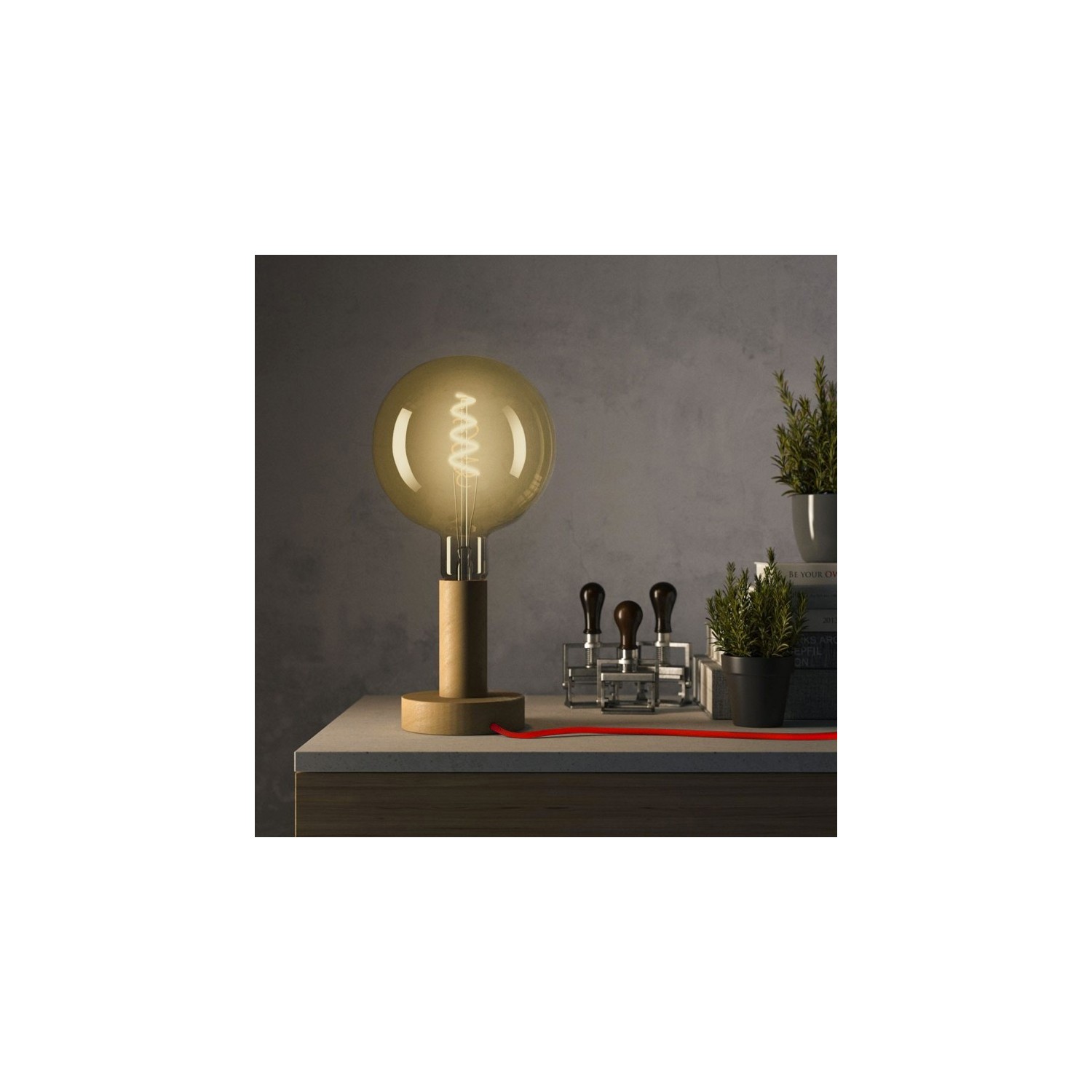 Posaluce - Large wooden Table Lamp