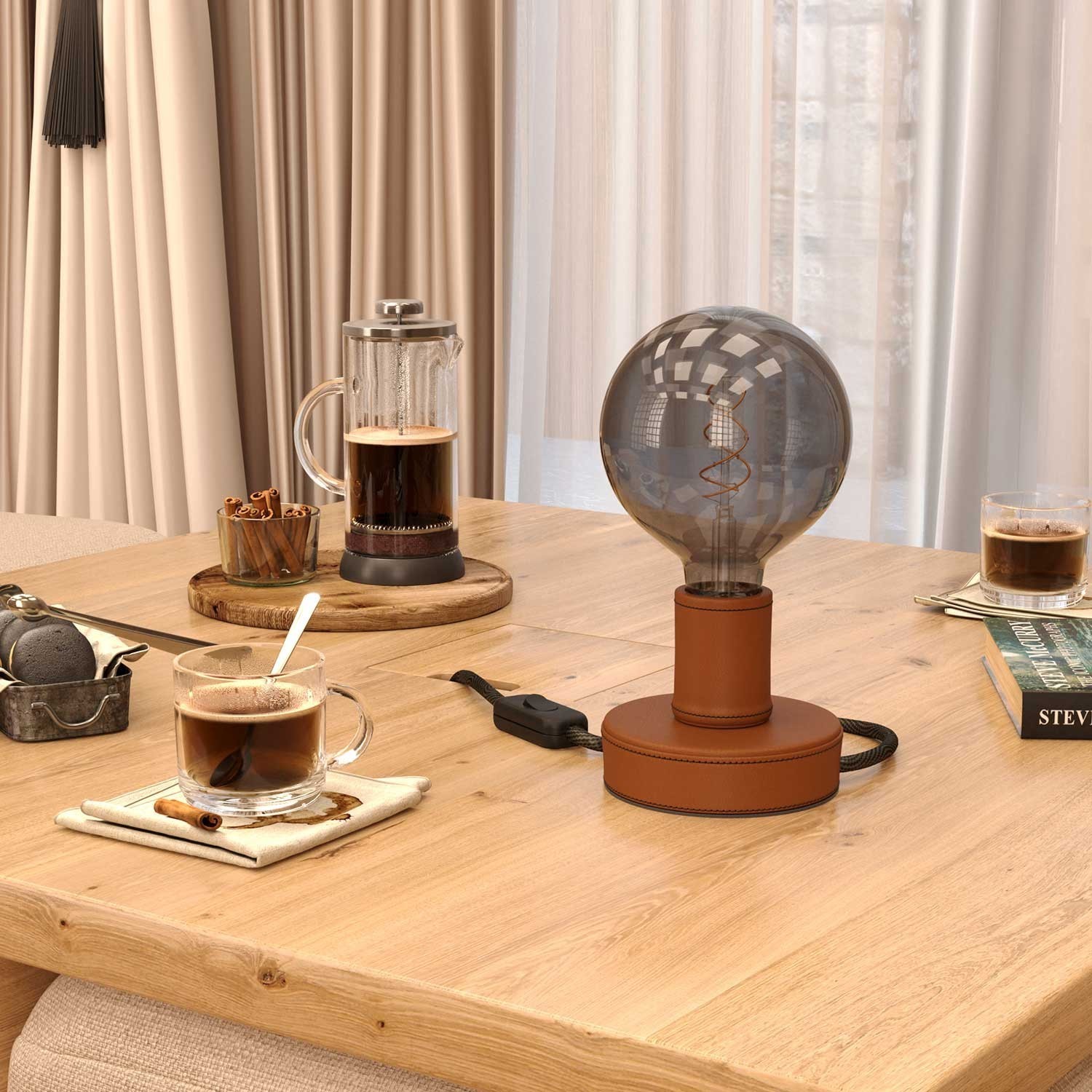 Posaluce - Leather Table Lamp