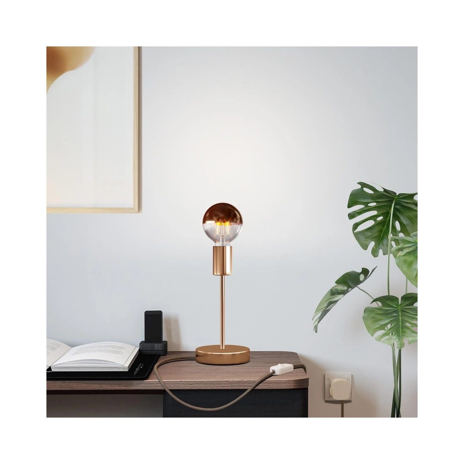 Alzaluce Half Cup Metal Table Lamp