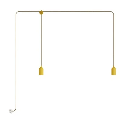 F-Snake EIVA Portable outdoor lamp IP65 with 2 lights - Yellow mustard