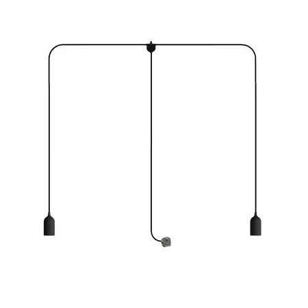 T-Snake EIVA Portable outdoor lamp IP65 with 2 lights - Black