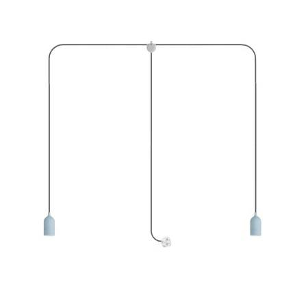 T-Snake EIVA Portable outdoor lamp IP65 with 2 lights - Soft blue