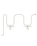 EIVA Portable outdoor string light IP65 with 2 lampshades
