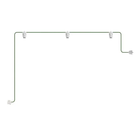 EIVA Portable outdoor string light IP65 with 3 lights - White