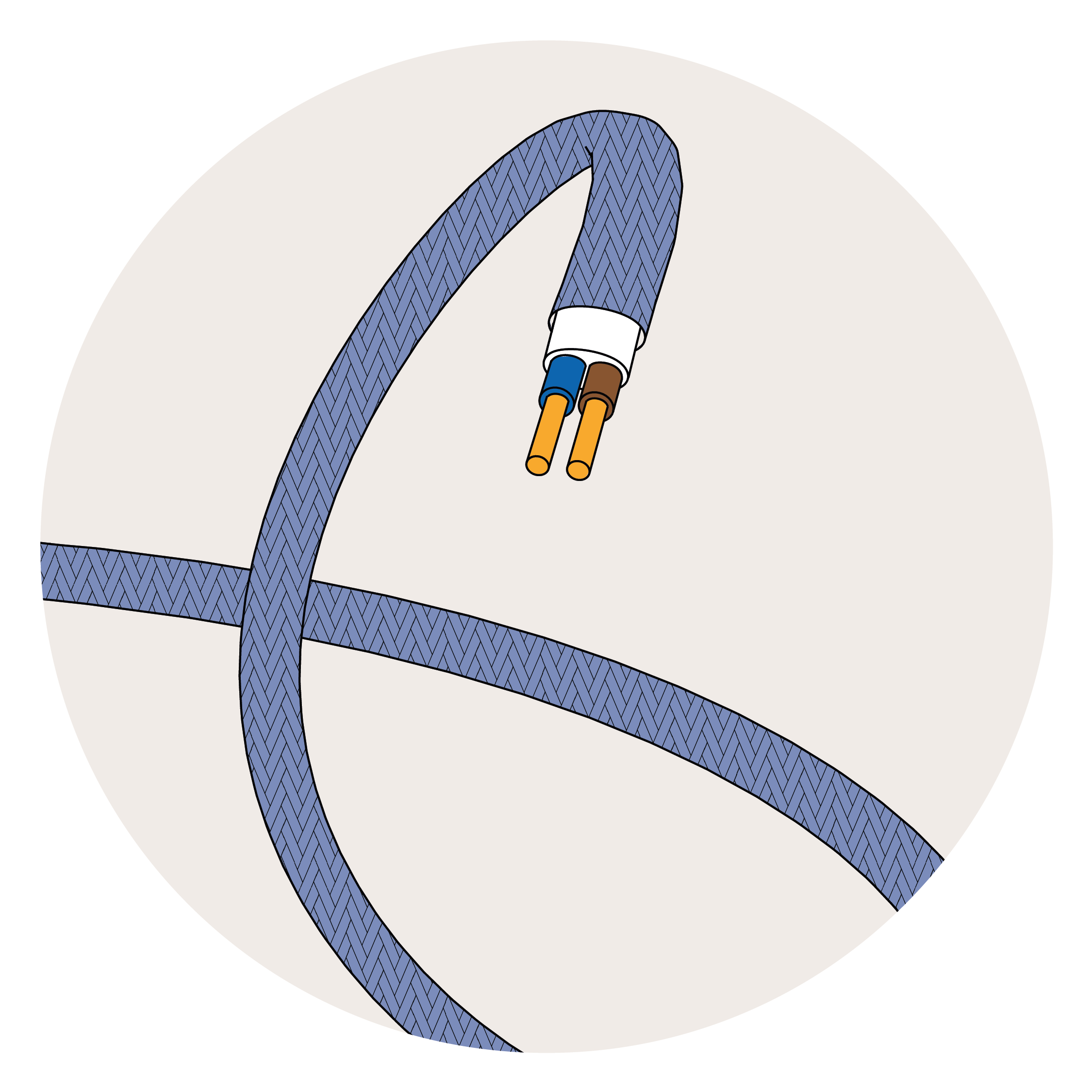 Flat fabric cables