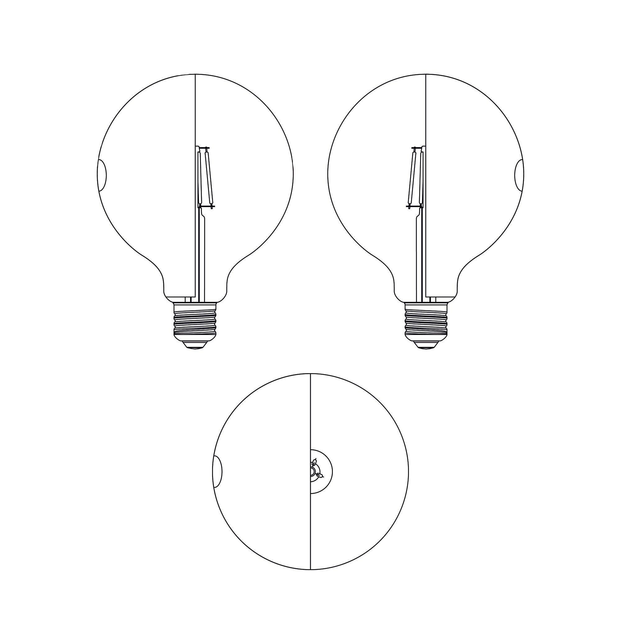 Lampadina LED Talia G125 4,8W 806Lm E27 2700K Dimmerabile - Bianco