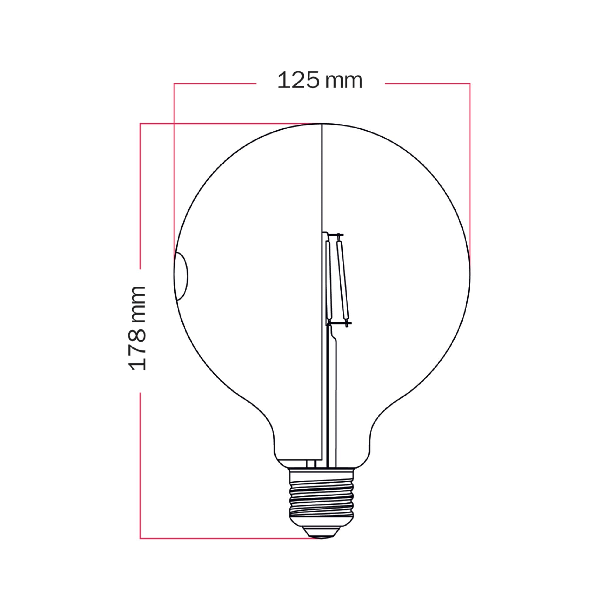 Lampadina LED Talia G125 4,8W 806Lm E27 2700K Dimmerabile - Bianco