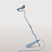 Lampada da terra inclinabile con lampadina LED G125 verniciata e spina UK - Mario Talia - Blu