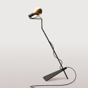 Adjustable floor lamp with painted LED G125 Light bulb and UK Plug - Mario Talia - Black