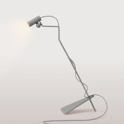 Tiltable floor lamp with adjustable magnetic spotlight and UK plug - Mario Tubo - Gray