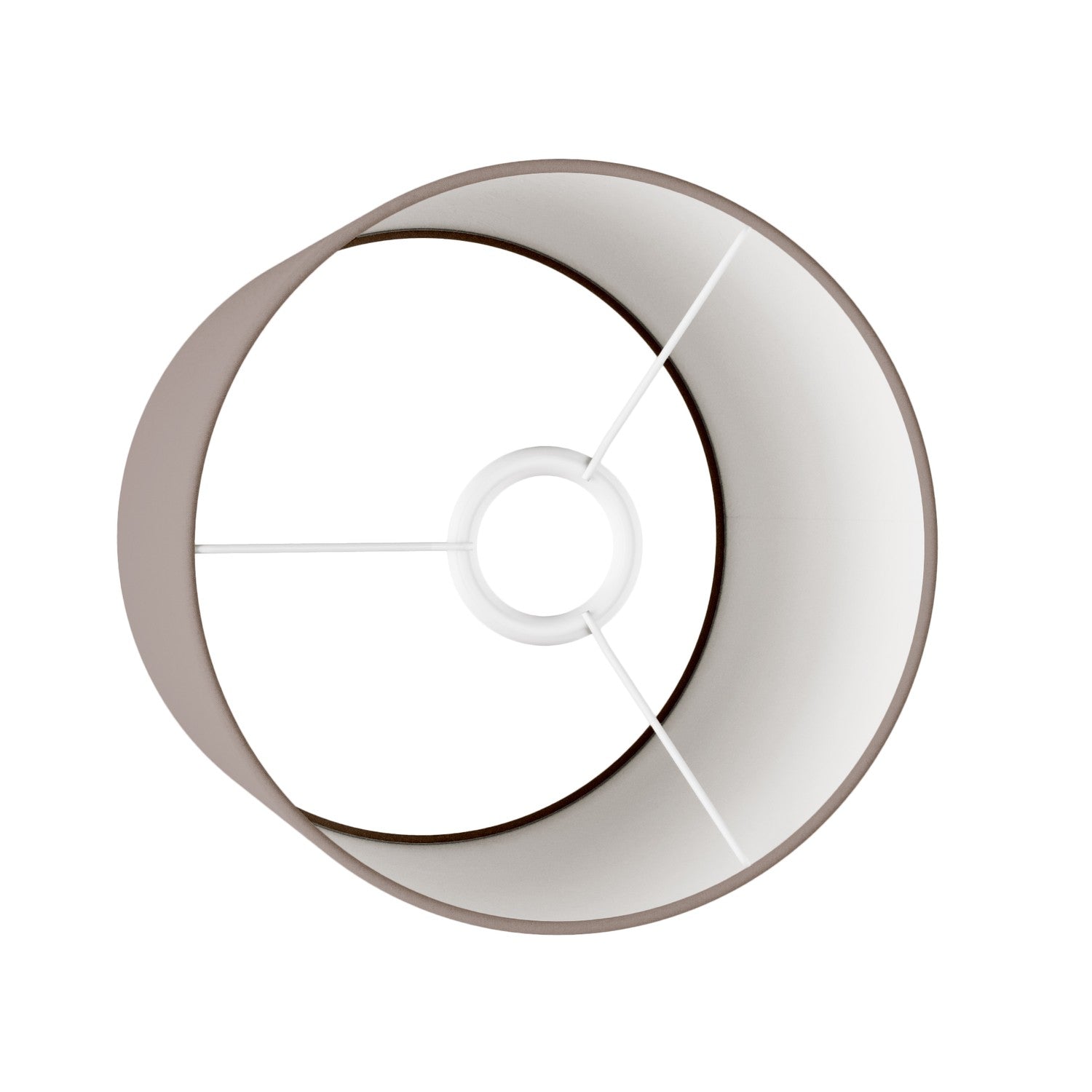 Paralume Cilindro M in tessuto con attacco E27 - Made in Italy - Arenal Cenere