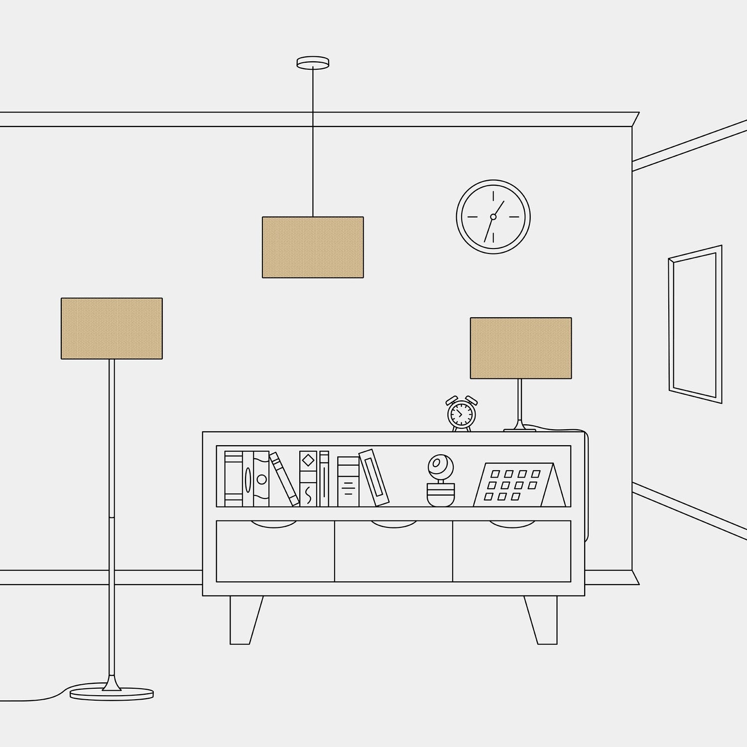Paralume Cilindro L in tessuto con attacco E27 - Made in Italy - Juta Naturale
