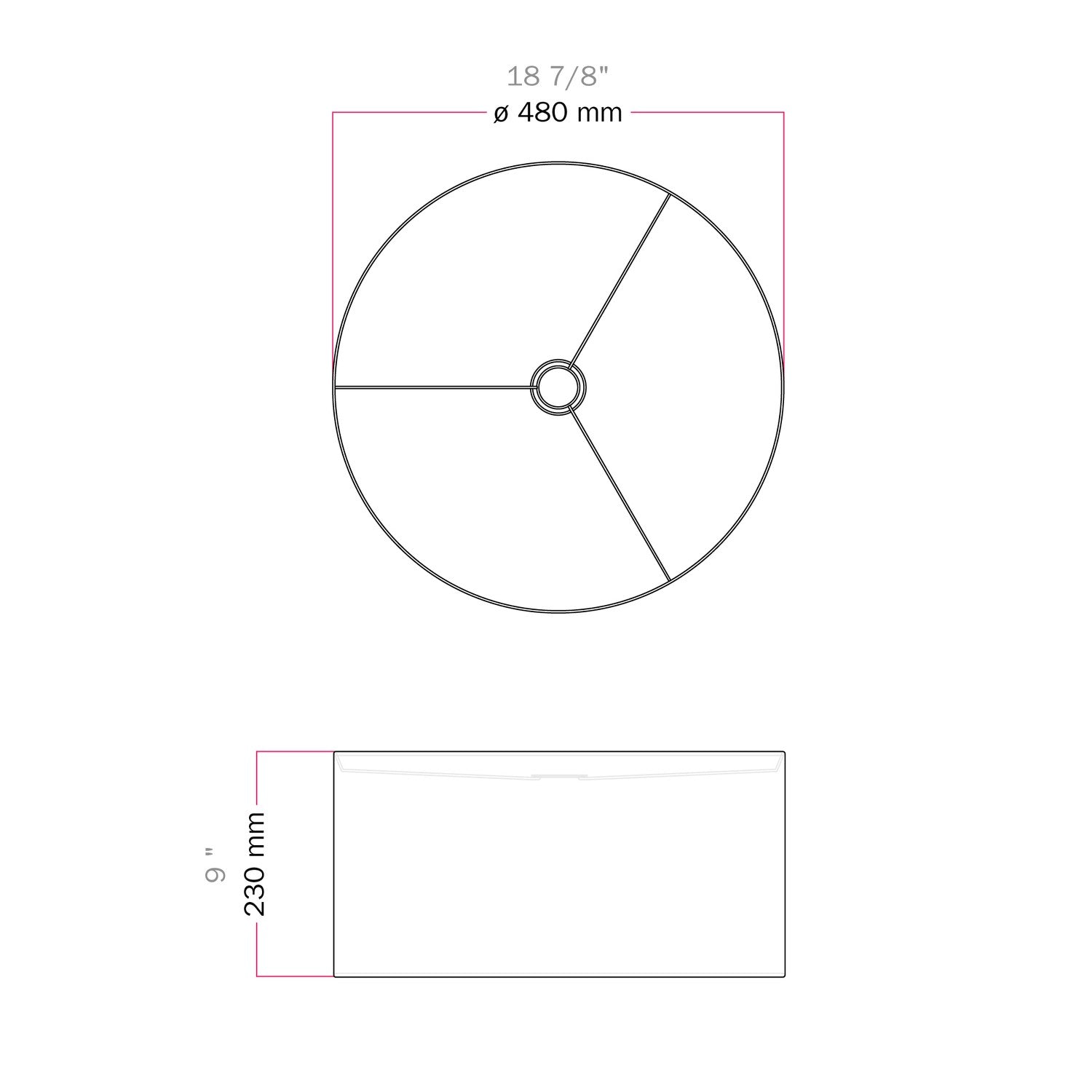 Paralume Cilindro XL in tessuto con attacco E27 - Made in Italy - Lana Blu