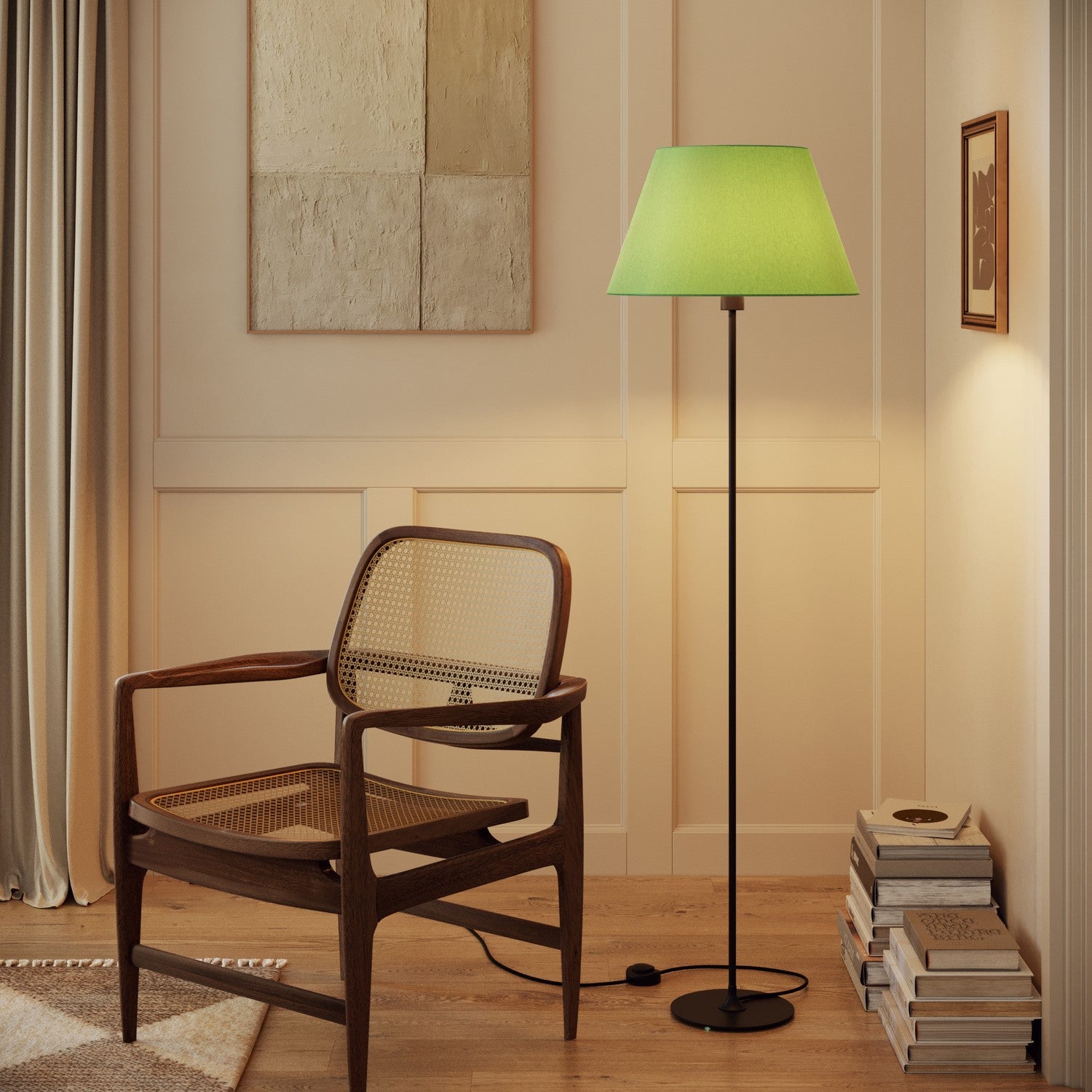 Paralume Impero L per lampada da tavolo o applique con attacco E27 - Made in Italy - Cinette Verde Pistacchio