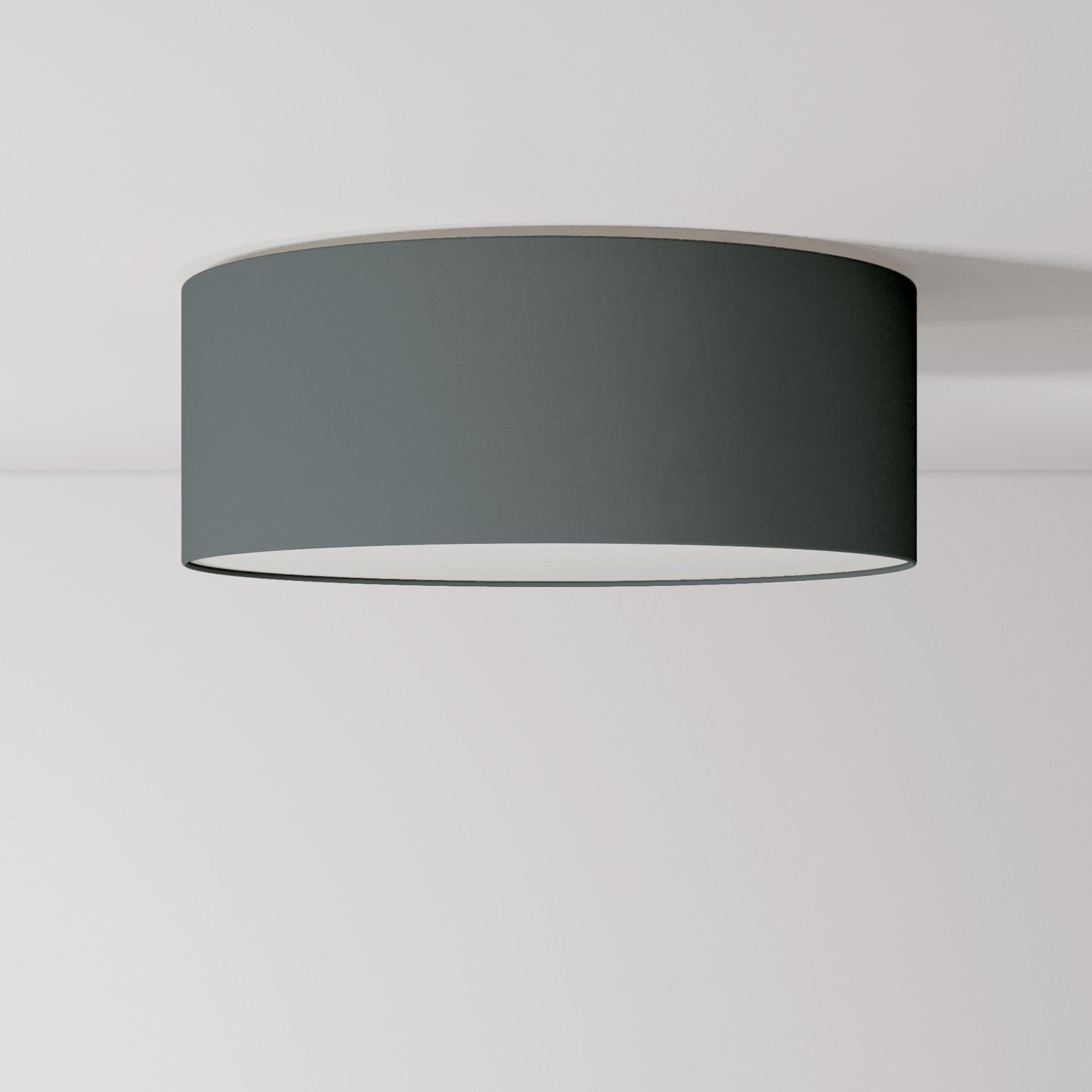 Plafoniera in tessuto Medium Slim - Made in Italy - Teletta Grigio Scuro