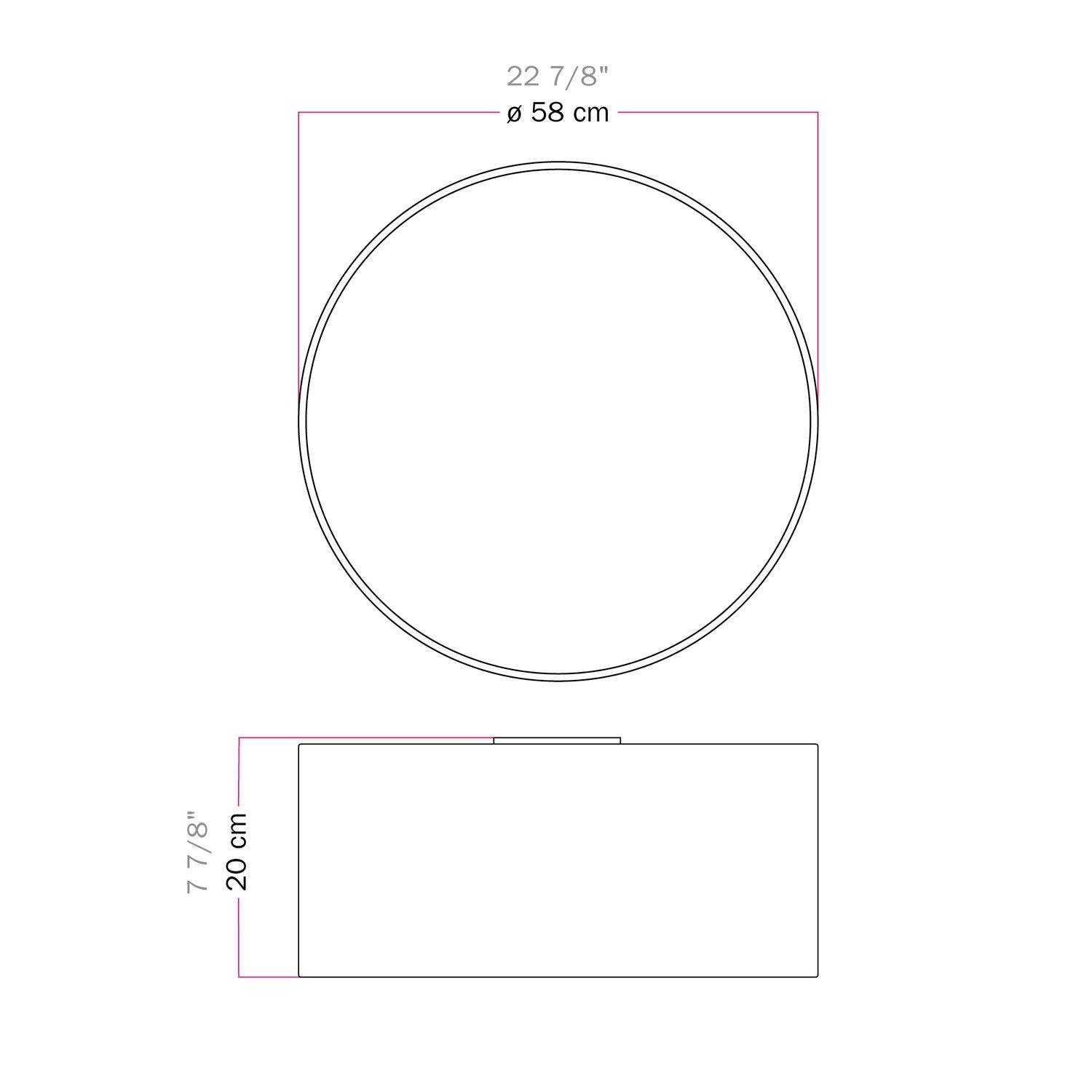 Plafoniera in tessuto Large - Made in Italy - Lana Senape