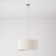 Lampada a sospensione con paralume in tessuto Cilindro Large - Made in Italy - Juta Chiara No