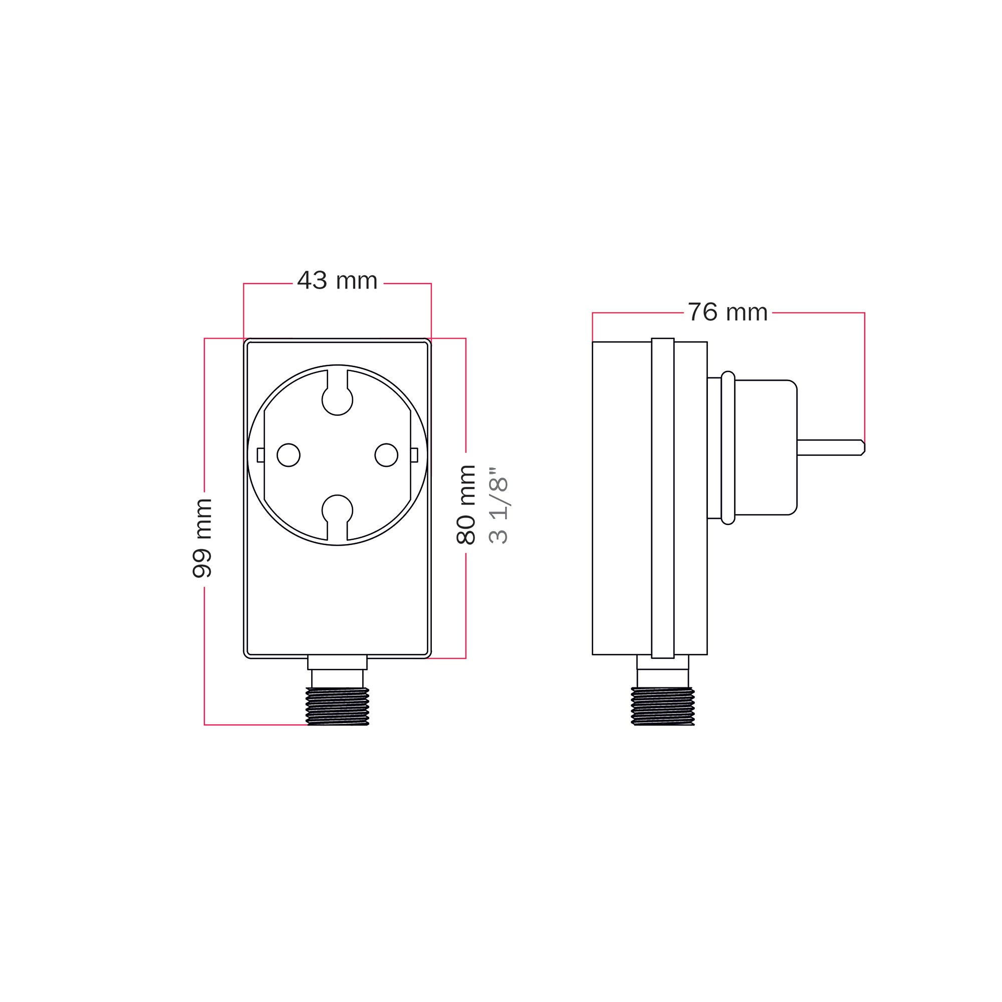Alimentatore con spina Franco/Schuko fino a 12 punti luce - Marina