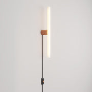 Lampada con spina UK con finitura metallica e lampadina LED lineare S14d - Rame satinato