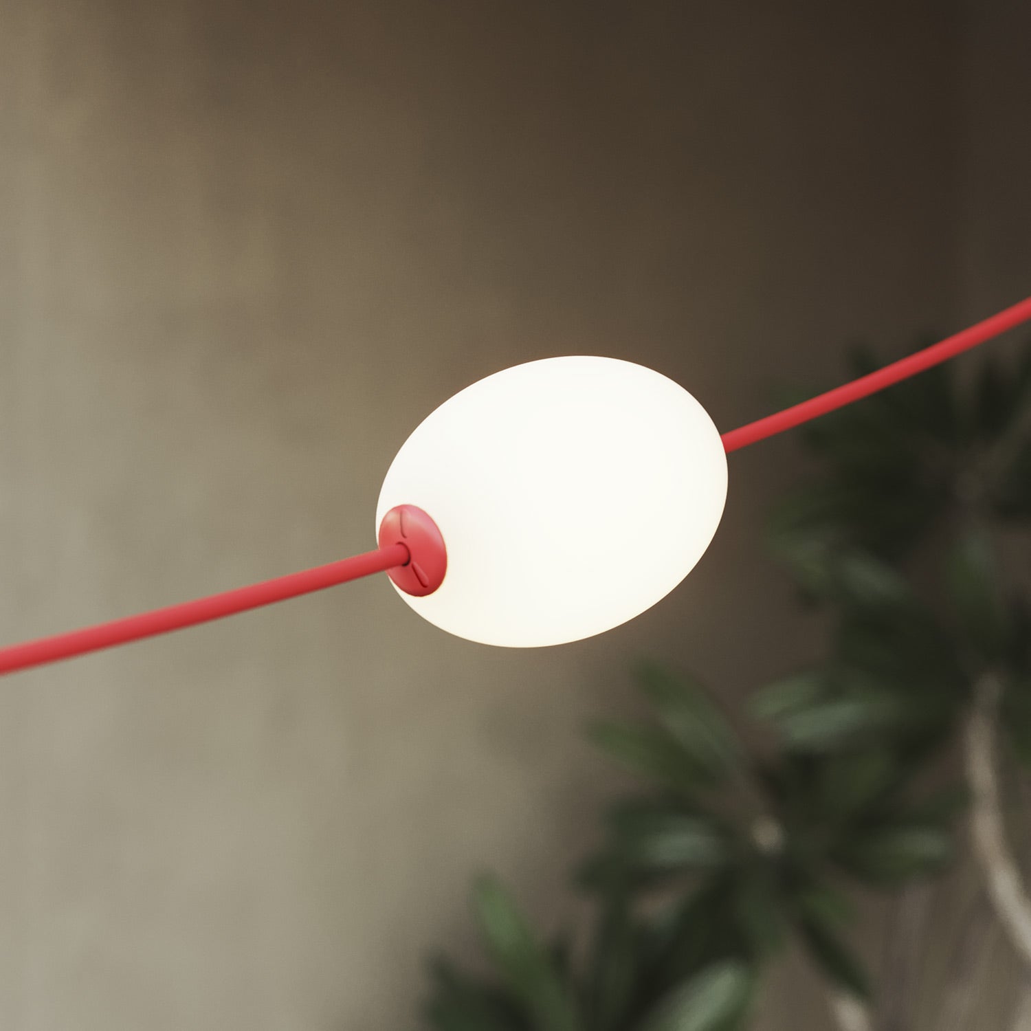 Catena luminosa 3 punti luce da esterno IP67 Rosso stella marina con spina UK - Marina3
